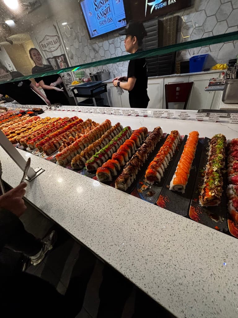 Sushi bar under the Amazon building
